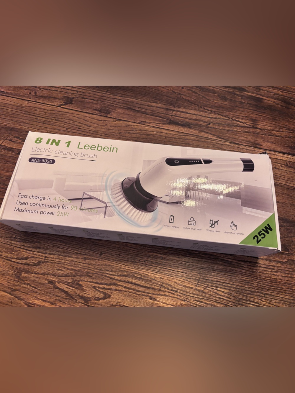 8 IN 1 Leebein Electric Cleaning Brush - Rose & Black